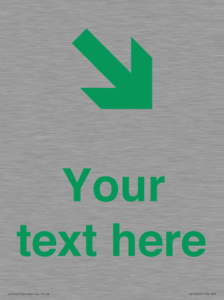 Custom Safe Condition inverse: Green Down right arrow